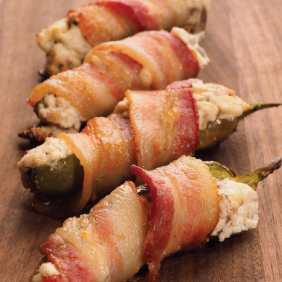 Bacon Wrapped Stuffed Hatch Chiles